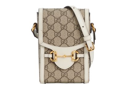 Horsebit 1955 Mini Bag, &pound;490, Handbags, Beige/Cream, Coated Canvas/Leather, Front view